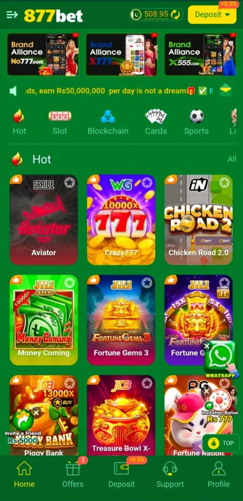 8777bet Game interface screenshot image.