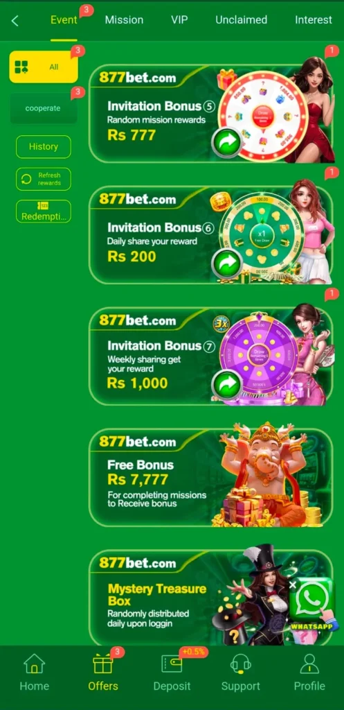 8777bet Game bonuses and real money system.