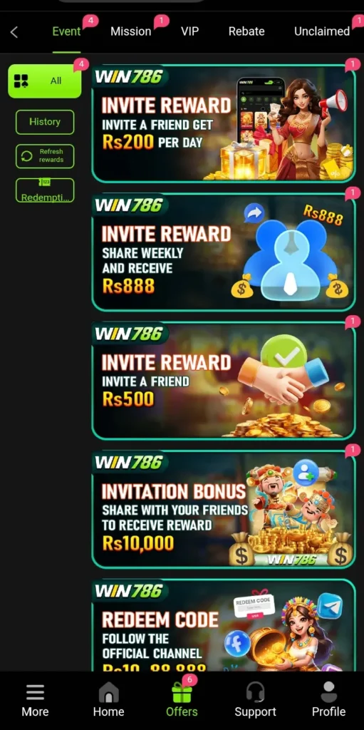 786Win Casino allows users to start playing games instantly without long loading times.