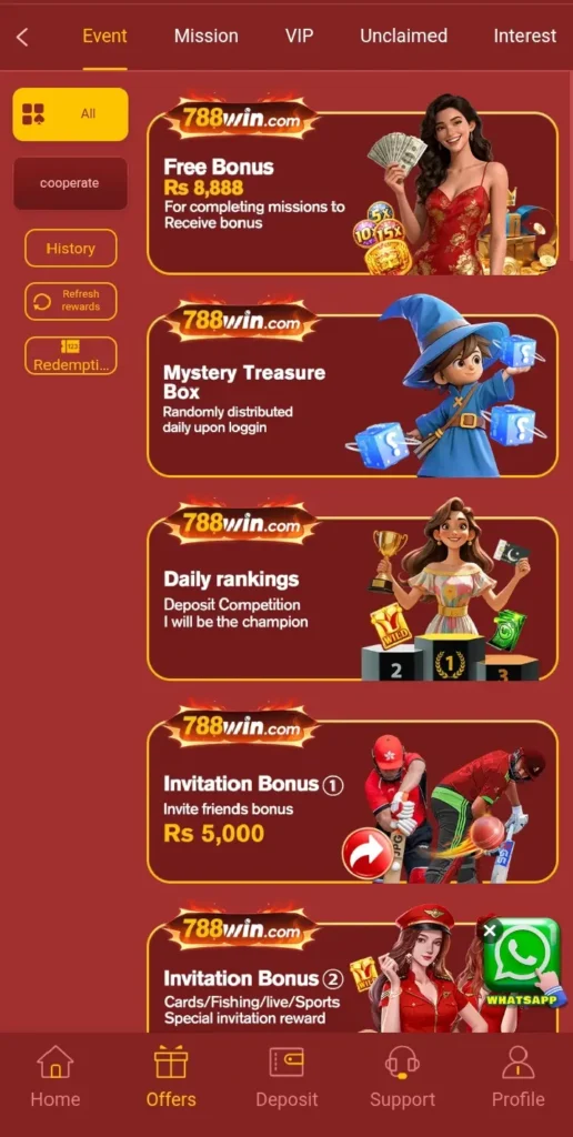 The 788 Win Game promote real money every new player.