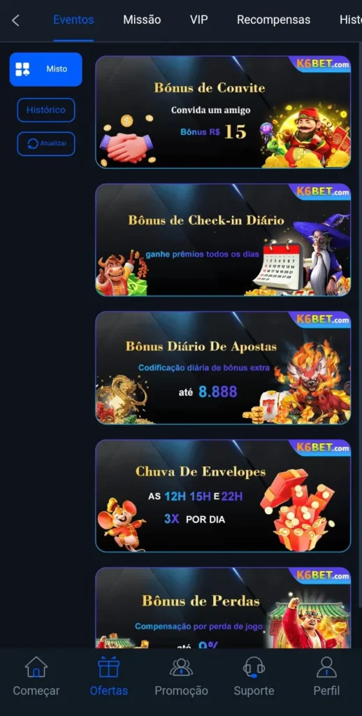 K6Bet Game claim daily bonuses and special rewards.