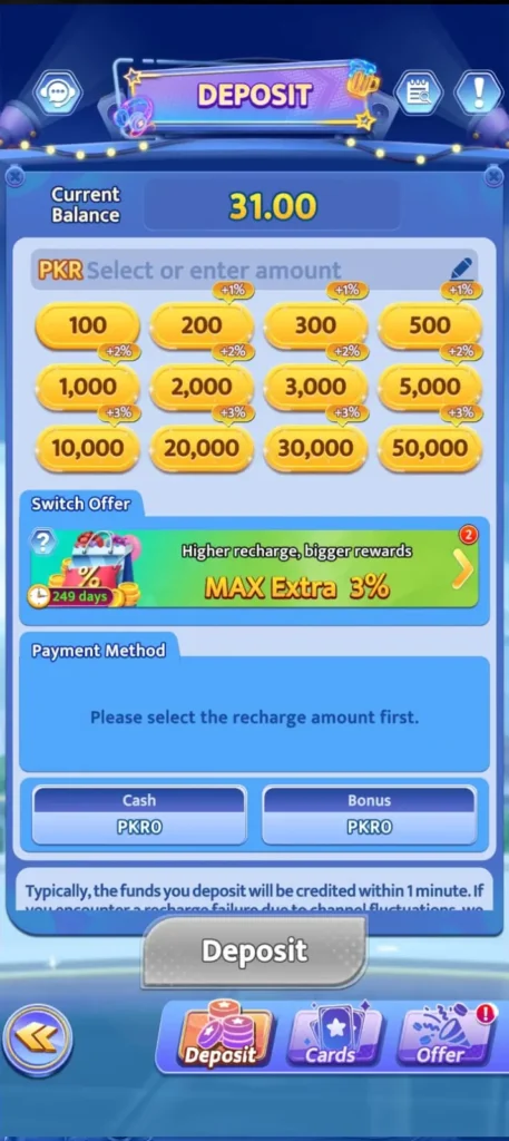 SVIP CLUB Game Open wallet section to access deposit and withdrawal options.