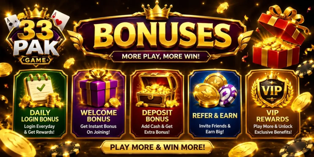 33PAK Game daily login bonus.