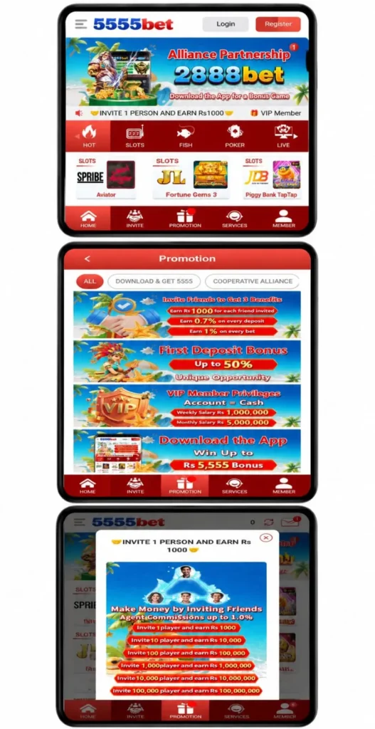 5555Bet Game interface screenshot image.