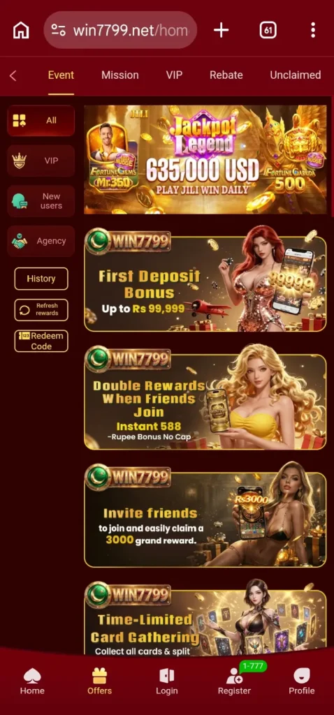 7799 Win Game real bonuses and rewards.
