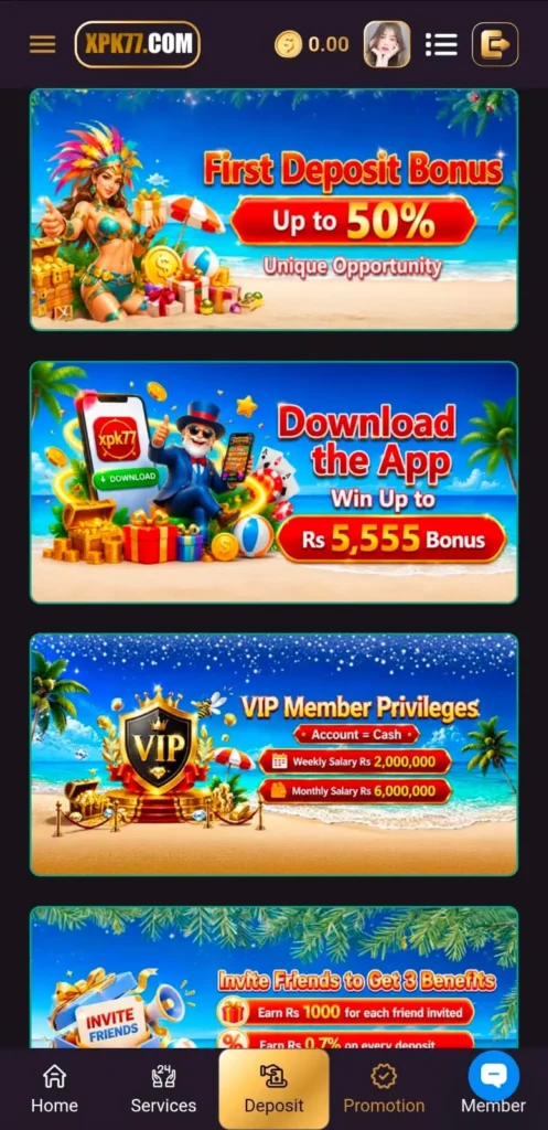 XPK777 Game download the app to win real money.
