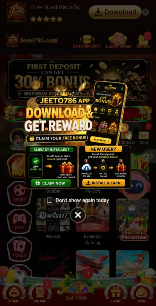 Jeeto786 Game download app latest version 2026.