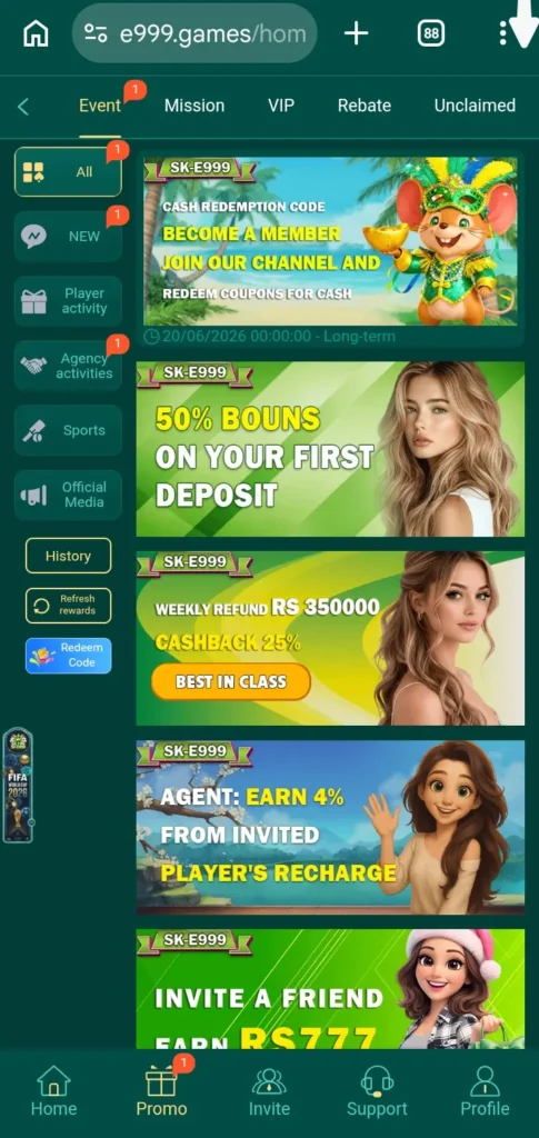 SK-E999 Game VIP Bonus app.
