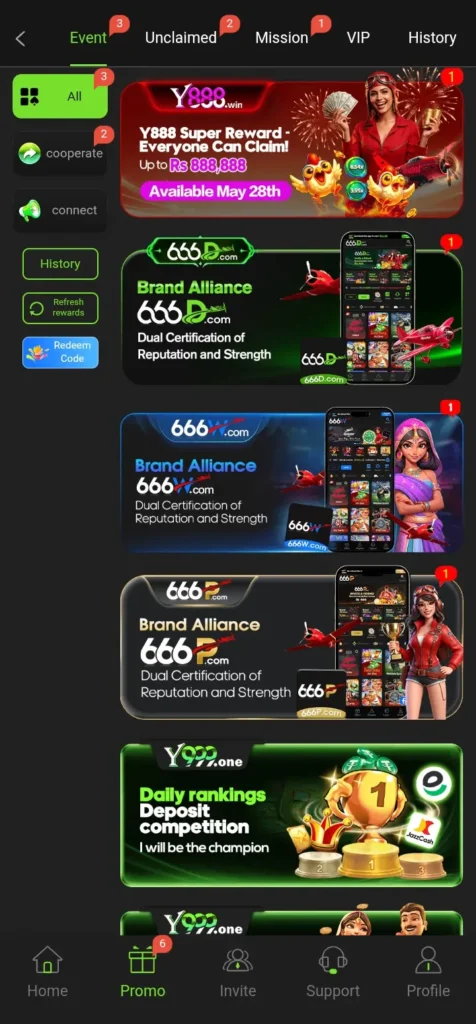 Y999 Game VIP Bonuses & Rewards.